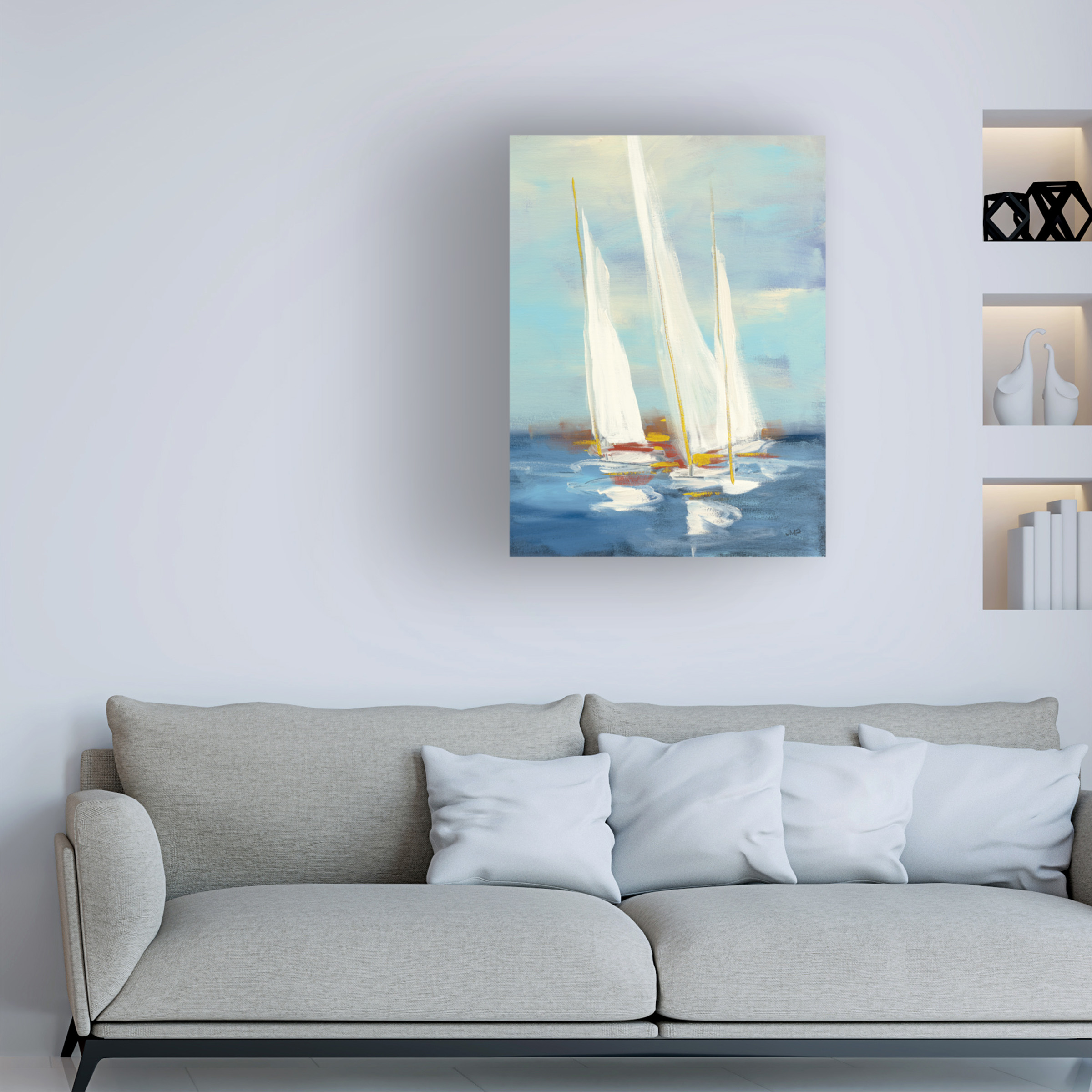 Trademark Fine Art 'Summer Regatta III Red Yellow' Canvas Art by Julia Purinton