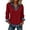 Wine, variant on Sweaters for Women Denim Lapel V Neck Buttons Closure Casual Long Sleeve Cable Knit Loose Pullover Sweater