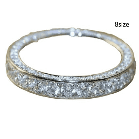DESIGNICE Rings for Women Compact Moissanite Rings for Women Fashion Wedding Rings for Women Size 8
