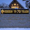 thumbnail image 4 of Polyester Birthday Banner Decorative 70th Anniversary Backdrop Reusability Event Decoration for Milestone Celebration Party, 4 of 8