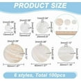 thumbnail image 2 of 100 Pcs Flat Round Shell Charms 6 Sizes Natural Freshwater Sea Shell Charms Seashell Color Round Pendants, 2 of 6