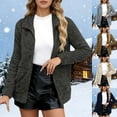 thumbnail image 5 of BangWanChi Solid Fleece Jackets Long Sleeve Zipper Fashionable Top Long Sleeve Casual Outwear Jacket, 5 of 5