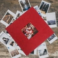 thumbnail image 3 of OULII Memory Film Album Photo Album Red Linen Cover Adhesive Film 1Pack, 3 of 8