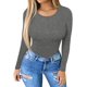 thumbnail image 2 of Xishao Women's Round Neck Short Sleeve T Shirts Basic Bodysuits Xishao ropa, 2 of 2