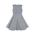 thumbnail image 2 of Robe Fille Col en V Ourlet Plissé Uniforme Scolaire Gris 6 Ans, 2 of 6
