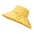 thumbnail image 4 of Sun Hats for Women-KLOY2K Women's Fisherman Hat - Foldable Solid Color Vinyl, Sun Protection Outdoor Hat,Yellow,One Size, 4 of 4