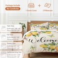 thumbnail image 6 of 3 Piece Yellow Lemon Duvet Cover Set Full Size,Microfiber Comforter/Quilt Cover with Corner Ties and 2 Pillowcases,Rustic Flower Butterfly Farmhouse Beige All Season Soft Bedding with Zipper Closure, 6 of 8