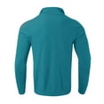 thumbnail image 4 of Bcfgryg Male Casual Simple Bottom Sweater Solid Color Warm Wool Knit Half Zip Long Sleeve Sweater Mens Cardigans Blue XL, 4 of 4