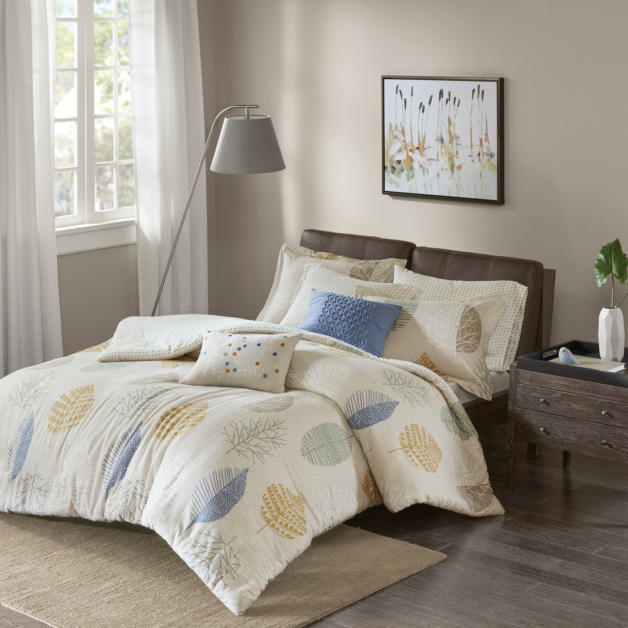 Home Essence Callie 100 Percent Cotton Flannel Duvet Cover Set