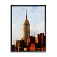 thumbnail image 2 of Stupell Industries Empire State Building Cityscape Town & City Painting White Framed Art Print Wall Art, 2 of 5