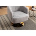 thumbnail image 6 of DUOSONG 048-Chenille Fabric Accent Swivel Chair With Gold Metal Round Base,Light Gray Light Gray Chenille Furniture Primary Living Space Chairs & Accent Seating, 6 of 11