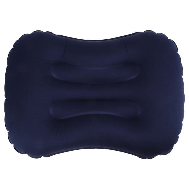 Inflatable Pillow, Polyester Fibre Auto Inflation Back Cushion Sealing for Travel Dark Blue,Blue Camouflage