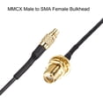 thumbnail image 2 of MMCX Male To SMA Female Bulkhead,,Pigtail Antenna Coaxial RF1.37 Low Loss Cable,RF Coaxial Connector,6inch, 2 of 4
