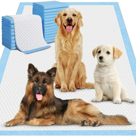 XXXL 31X47” 40 Counts Thicken 6 Layers Ultra Absorbent Dog Pee Pads Extra Large Leak-Proof Odor-Control Puppy Training Pads Quick Dry Pee Pads for Dogs Cats Pets