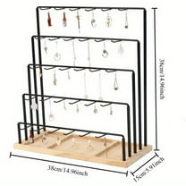 Jewelry Display for Vendors, 30 Hooks Earring Display Stand for Selling, Earring Holder Organizer, Jewelry Display Stand for Bracelets, Necklaces, Keychain, Ring, Vendor Booth, Retail Jewelry Display