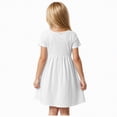 thumbnail image 3 of NOLDARES Girls Dresses Summer Short Sleeve Clothes School Outfits for Kids 2-12 Years(White,13-14 Years), 3 of 9