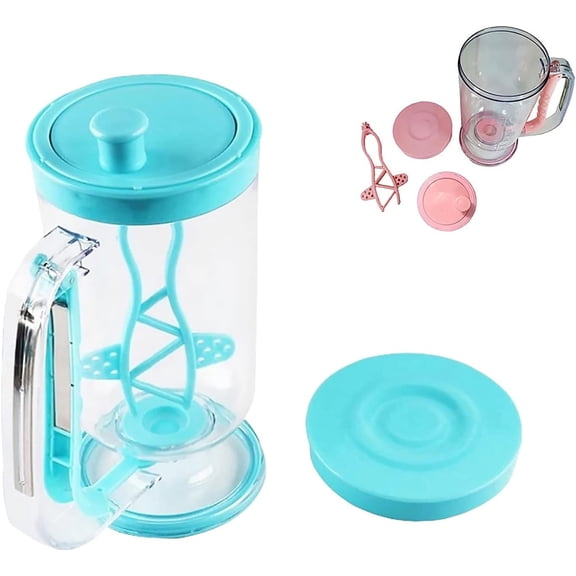 Pancake Batter Dispenser, 2 in 1 Batter Blend Mixer and Dispenser, Batters Dispensers Hand Blender Stirring Mixer Separator, Pancake Baking Cupcakes Waffle Muffin Mix Crepes Cake Maker with Measuring