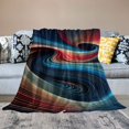 thumbnail image 2 of Orinice Curved Lines Gradient Warm Lightweight Soft Fleece Blanket for All Seasons - Decorative Throw Blanket for Living Rooms, Sofa, Office - Cow Gifts Blanket - Excellent Hand Feel, 2 of 6