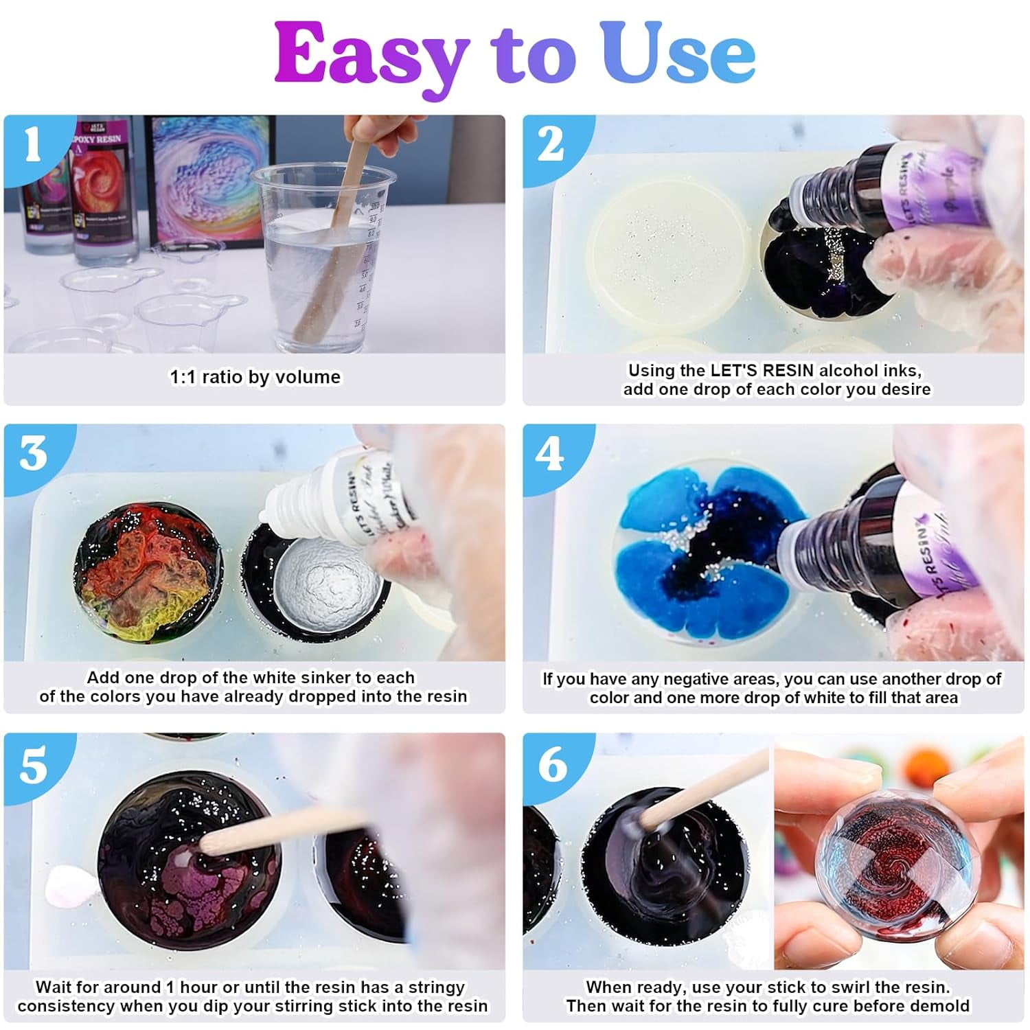 LET'S RESIN Epoxy Resin, 23oz Bubble-Free, Crystal Clear for Jewelry, Art, Tumblers & Casting with Resin Cup and Stir Stick