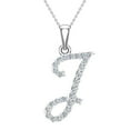 thumbnail image 3 of Initial J Letter Necklace Diamond Necklaces Women-Men 18K White Gold Chain Gift Box Authenticity Cards, 3 of 4