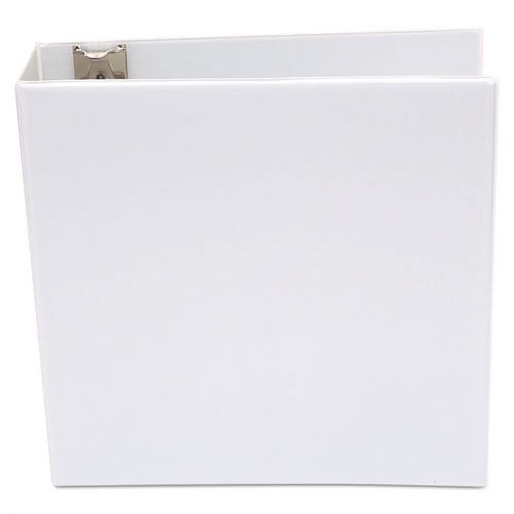 Economy Round Ring View Binder, 3 Rings, 3" Capacity, 11 X 8.5, White | Bundle of 5 Each