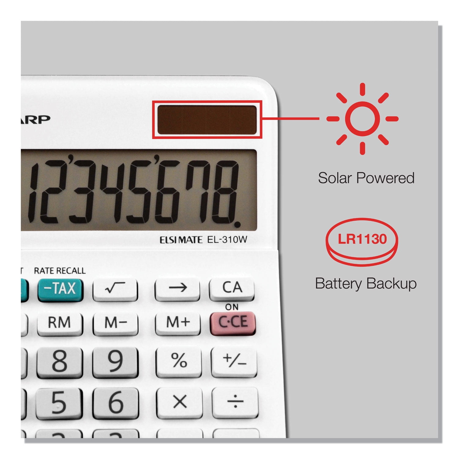 Sharp El344rb Metric Conversion Wallet Calculator, 10-Digit Lcd