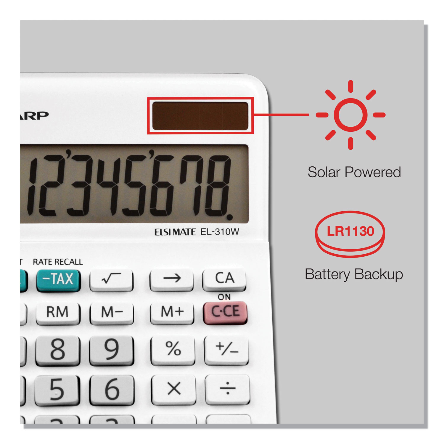 Sharp El344rb Metric Conversion Wallet Calculator, 10-digit Lcd - image 5 of 8