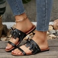 thumbnail image 5 of Summer Sandals for Women Fashionable and Casual Style Outer Wear Strap Flat Beach Slippers, 5 of 9