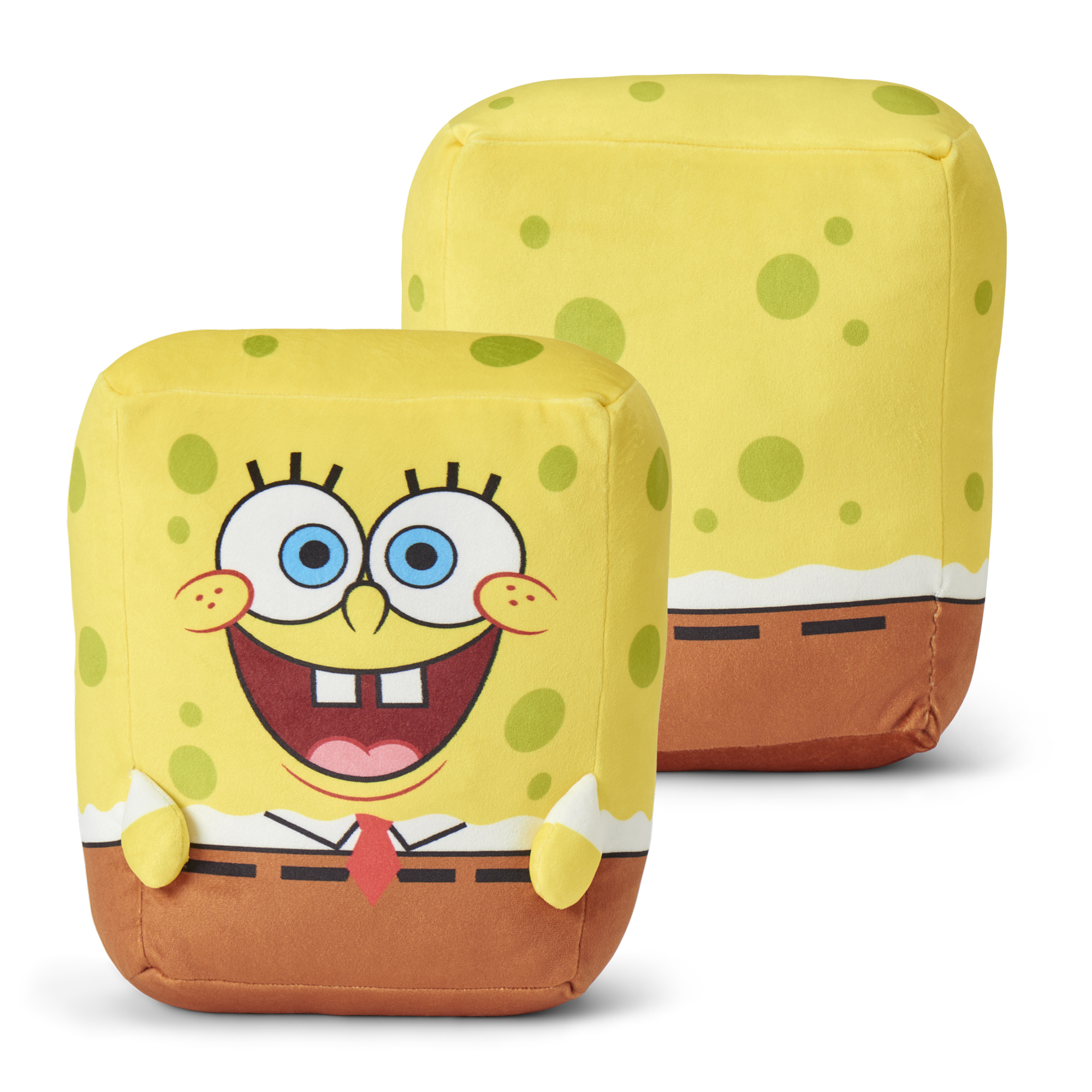 Spongebob Spongey Smiles 11 inch Character Hugger and 50 x 60 inch Throw Blanket Set – Ultra Soft Plush Character Pillow for Kids
