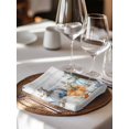 thumbnail image 6 of Fall Pumpkin Cloth Napkins Set of 6 Reusable Dinner Napkins, Thanksgiving Eucalyptus Leaves Rustic Wood Plank Cocktail Napkin Washable Table Napkins for Wedding/Holiday Party/Baby Shower 20"x20", 6 of 7