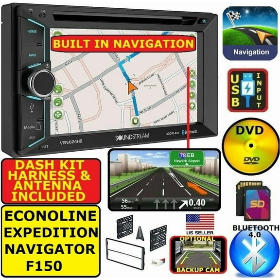 2009-14 F150 GPS NAVIGATION SYSTEM BLUETOOTH USB CD/DVD CAR RADIO STEREO PKG
