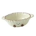 thumbnail image 1 of Ensaladera de cerámica, recipiente para alimentos, versátil, decorativa, redonda, sencilla, para servir. Tazón de 780 ml, 1 of 9