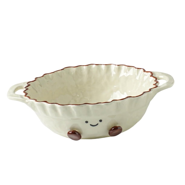 Ensaladera de cerámica, plato redondo para comida, postre decorativo multifuncional moderno Tazón de 780 ml