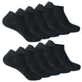 thumbnail image 3 of QURATI 10 Pairs Thin Athletic Sock No Show Socks Adult Short Socks Thin Socks Low Cut Ankle Socks for Men And Women Breathable Sports Casual Ankle Short Black M, 3 of 3