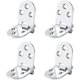 thumbnail image 1 of Bisagras de mesa plegables Conector plegable Accesorio de muebles de acero inoxidable Plegado de 180 grados, Grosor de 2,2 mm, Acabado cromado de acero de aleación de zinc, 4 piezas, 1 of 5
