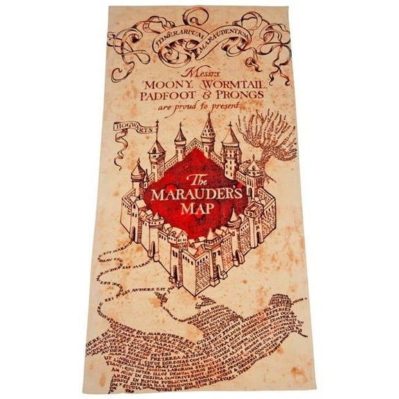 Harry Potter 855497 Harry Potter Marauders Map Beach Towel