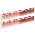 thumbnail image 3 of Cornos de Pelo de Barbero Profesionales de 2 piezas, Herramiente de Peines para Peinar el Cabello de Cabello de Acero Condientos inoxidables Anchos Finos para Burlas Estilo Salón, 3 of 7