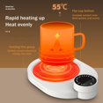 thumbnail image 2 of Calentador de tazas, calentador de café eléctrico para oficina con apagado automático, pantalla LED continuamente ajustable de 3 temperaturas (blanco), 2 of 4