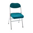 thumbnail image 4 of Lipstore Chaise Pliable Chaise de Bureau Dossier Portable Chaise de Lecture Siège Rembourré Réunion Bleu, 4 of 8