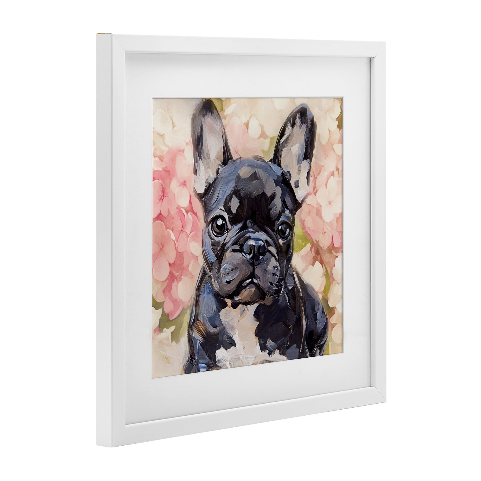 Stupell Industries Sweetest Little Bulldog White Framed Print Under Glass, design by Tina LeCour