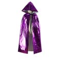 thumbnail image 2 of REDARER Kids Halloween Cosplay Hooded Cloak Shiny Metallic Cape with Front Tie Closure for Fancy Dress Party Outfit,75cm, 2 of 5