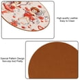 thumbnail image 5 of Cupid 6PCS Round Microfiber Leather Coasters, 11x11 cm/4.3x4.3 in, Drink Mats for Home and Office, Set of 6 Coasters, 5 of 6