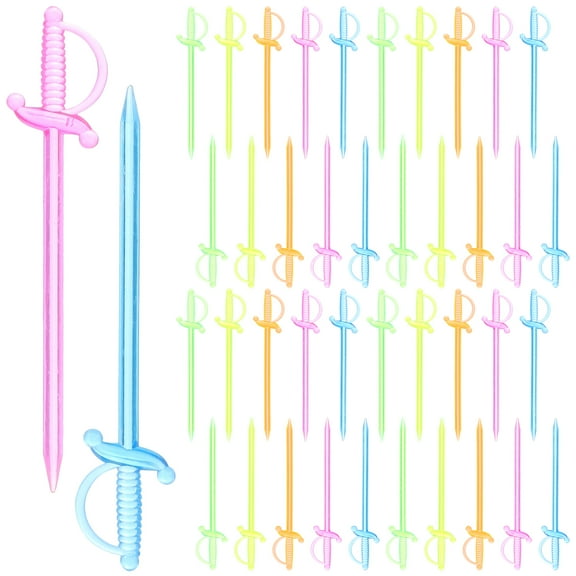 200 Pcs Plastic Cocktail Picks Toothpicks for Sandwiches, Fruits, Desserts - Enfamily The Domestics Fruit Picks