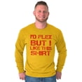 thumbnail image 5 of Flex But Like This Funny Gym Exercise Men's Long Sleeve Tee T Shirt Brisco Brands M, 5 of 6