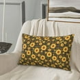 thumbnail image 5 of Pofeuu Vintage Plaid Sunflower Print Polyester Microfiber Plush Pillowcases, Super Soft and Cozy Pillow Case Covers with Envelop Closure（Pillow core not included）-16"x24", 5 of 6