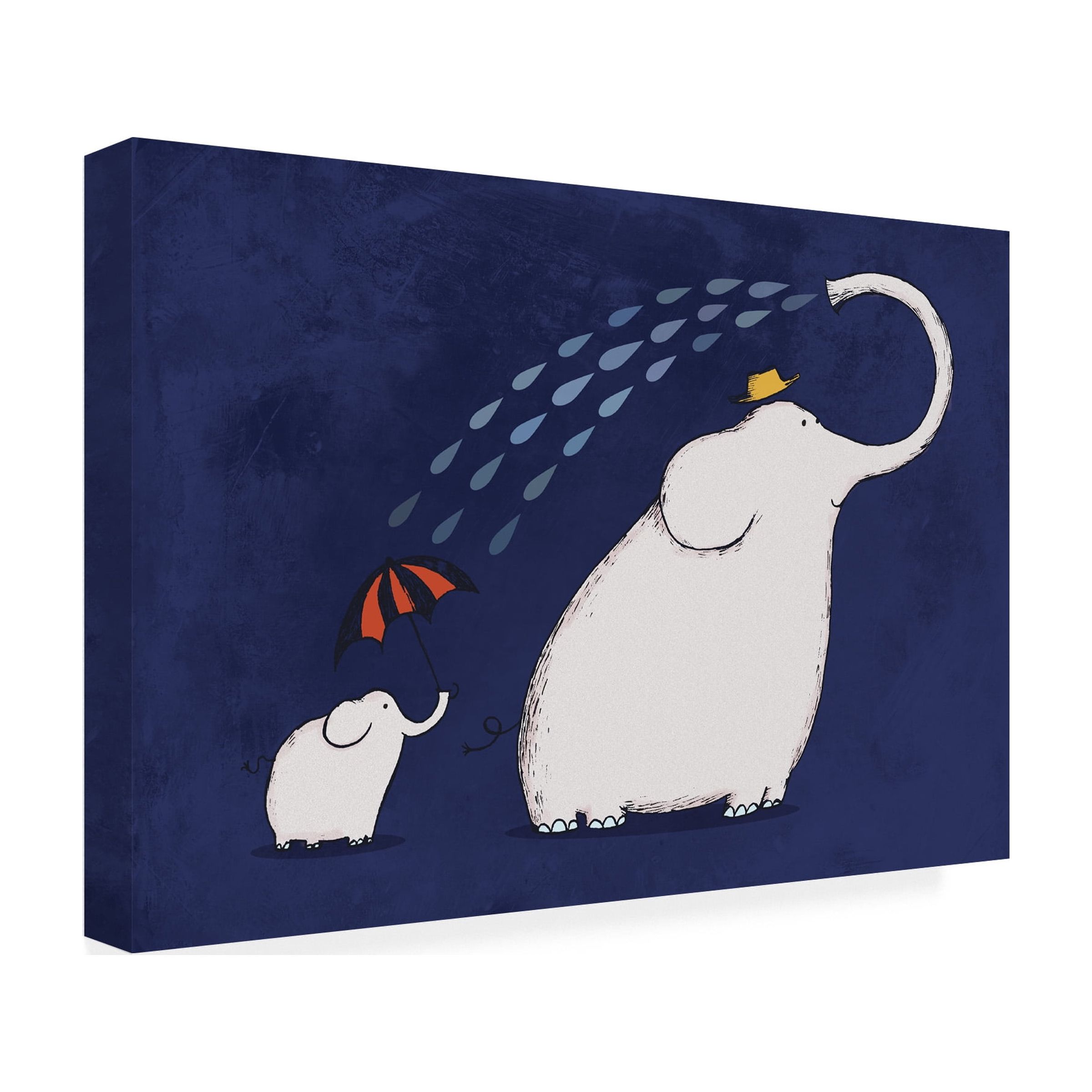 Trademark Fine Art "Umbrella Elephant" Canvas Art by Carla Martell