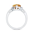 thumbnail image 2 of Rosec Jewels Real Citrine Heart Shaped Engagement Ring - 2 Ct - Citrine Diamond Ring for Women - AAA Grade - with Jewelry Box, 14K White Gold, US 11.00, 2 of 8