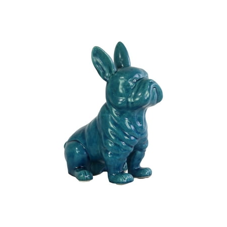 Blue Willow Ceramic - Urban Trends Collection: Ceramic Dog Figurine Gloss Finish
