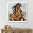 thumbnail image 3 of Designart 'Close Up Portrait Of A Horse In The Race' Farmhouse Framed Art Print, 3 of 4