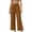 (New11)Coffee, variant on Chic Lounge Trousers for Women Casual Loose Fit Split Hem Flowy Palazzo Pants Breathable Elastic Waist Yoga Trousers with Drawstring